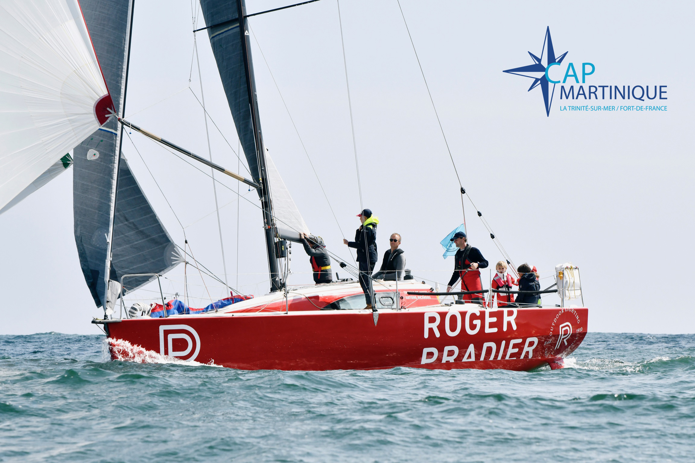 The Cap Martinique Transatlantic race is on! Roger Pradier ®, manufacturers of quality outdoor lighting, and Sécurlite, are sponsoring the #56 sailing boat – WITTE SPIRIT 2